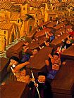 Fernando Botero Canvas Paintings - El desfile